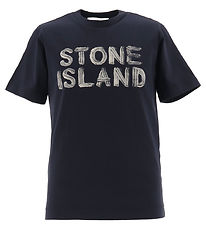T-Shirt Stone Island - Marine Blue av. Imprimé