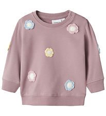 Sweat-shirt Name It - NbfTella - Elderberry av. Fleurs