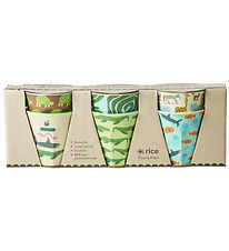 Rice Bekers - Melamine - 6 st. - 160 ml - Mint/Wildlife