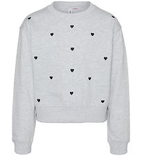 Sweat-shirt Vero Moda Girl - VmOctavia - Light Grey Melange/Hear