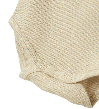 Name It Bodysuit L/Æ - NbfBinnie - Summer Sand w. Glimmertern