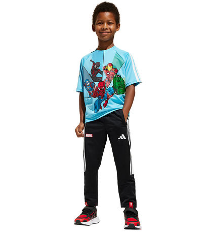 adidas Performance T-shirt - LK MRVL SM T - Brcyan/White/Multico