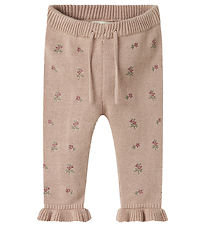 Pantalon Lil' Atelier - Tricoté - NbfEmlen - Shadow Gris av. Fle