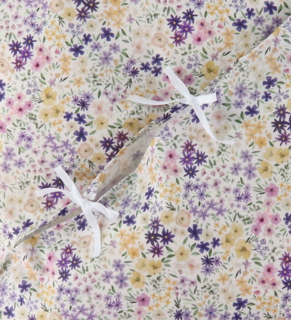 Nørgaard Madsens Bedding - Baby - White w. Purple Flowers