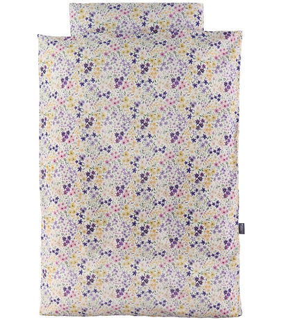 Nørgaard Madsens Bedding - Baby - White w. Purple Flowers