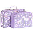 A Little Lovely Company Cardboard Suitcase - 2 pcs - 29x20/25.5x