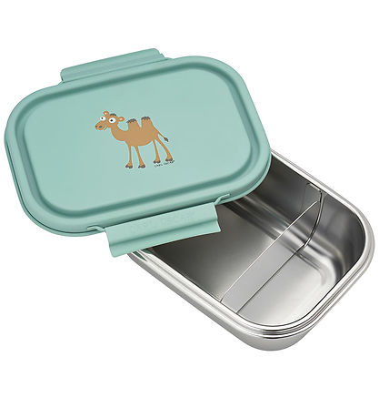 Carl Oscar Lunchbox - Steelish - 1 L - Green w. Camel