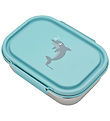 Carl Oscar Lunchbox - Steelish - 1 L - Blue w. Dolphin