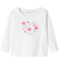 Blouse Name It - NmfViolet - Bright White/Fleurs