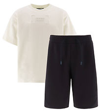 T-Shirt/Shorts Emporio Armani - Off White/Marine
