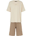 Emporio Armani T-Shirt/Shorts - Sandschale/geröstete Cashewnüsse