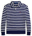 Polo Ralph Lauren Polo shirt w. Zipper - Navy/White Striped
