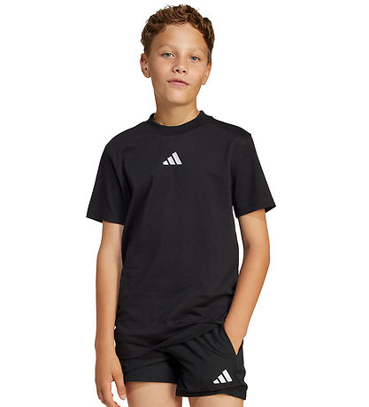 adidas Performance T-shirt - J SL - Black/White