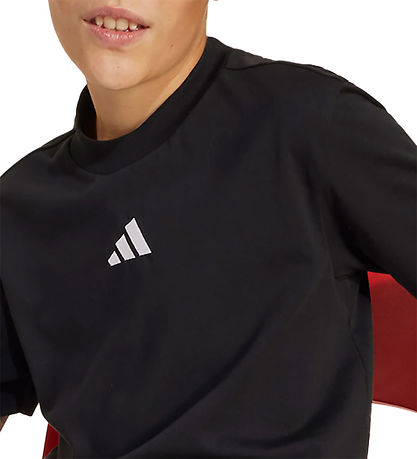 adidas Performance T-shirt - J SL - Black/White