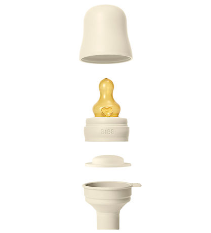 BIBS Feeding Bottle - 270 mL - PP/Natural Rubber - Ivory