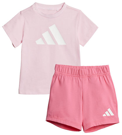 adidas Performance Stuttermabolur/Stuttbuxur - 160 - Bleikt/Hvít