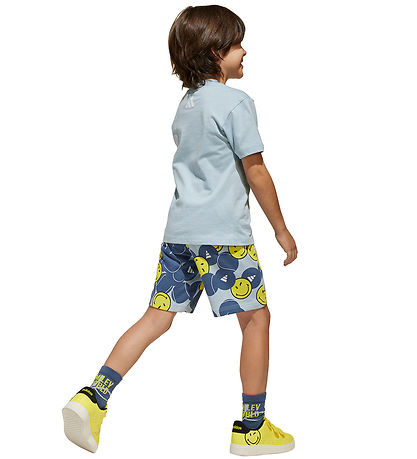 adidas Performance Stuttermabolur/Peysubuxur - Bláar/Gult M. bro