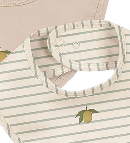 Konges Sløjd Teething Bib - 2-Pack - Tea Stripe