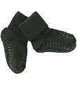 GoBabyGo Socks - Bamboo - Non-Slip Socks - Forest Green