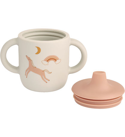 Liewood Cup w. Spout Lid - Neil - Silicone - 150 mL - Dream/Ecru