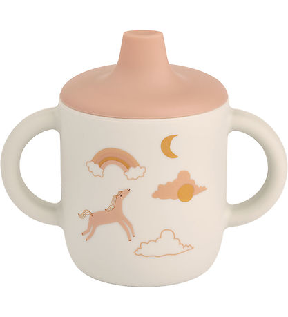 Liewood Cup w. Spout Lid - Neil - Silicone - 150 mL - Dream/Ecru