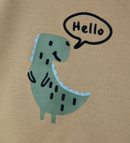 Name It Sweatshirt - NbmVonne - Weathered Teak/Hello/Dinosaur