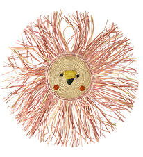 Rice Wanddecoratie - Raffia Dier - Large - Roze