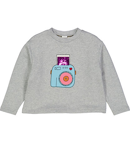 Freds World Sweatshirt - Hello Snap - Grey Melange
