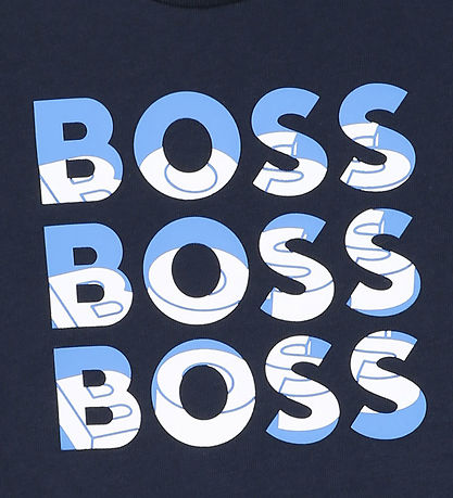 BOSS T-shirt - Navy w. Print