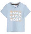 BOSS 티셔츠 - 페르시안 블루 포함 프린트