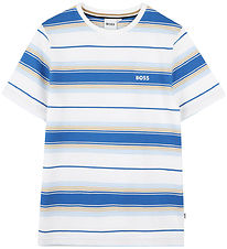 T-Shirt BOSS - Bleu Clair/Blanc à Rayures