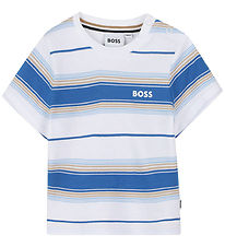 T-Shirt BOSS - Bleu Clair/Blanc à Rayures