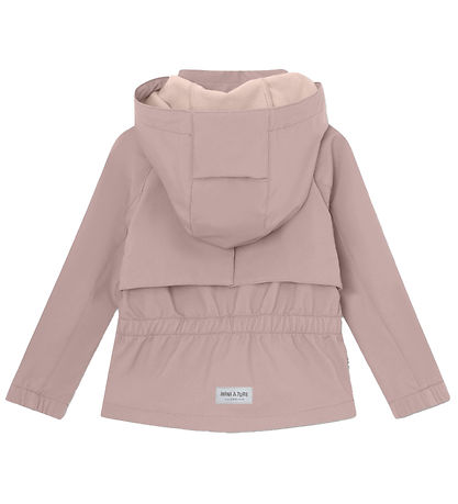 Mini A Ture Softshell Jacket w. Fleece - MatAlgea - Cloudy Rose