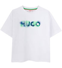 T-Shirt HUGO - Blanc av. Imprimé