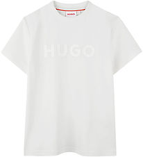 T-Shirt HUGO - Blanc av. Logo