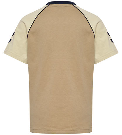 Hummel T-shirt - hmlRolf - Cornstalk w. Logo Print