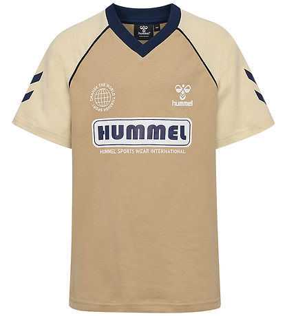Hummel T-shirt - hmlRolf - Cornstalk w. Logo Print
