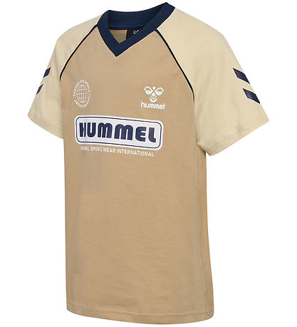 Hummel T-shirt - hmlRolf - Cornstalk w. Logo Print