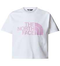 T-Shirt The North Face - Recadré - Easy - Blanc/Cyber ​​​​Rose