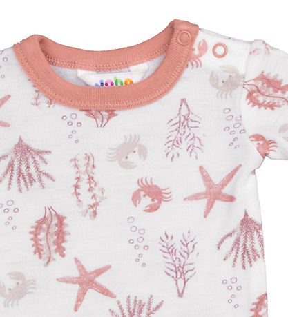 Joha Bodysuit k/æ - Wool - Pink w. Print