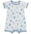 Joha Summer Romper - Wool - Light blue w. Print
