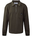 Hound Sweatshirt w. Zipper - Arm green