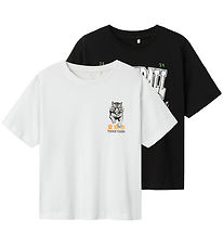 T-Shirt Name It - Nkm Bennibo - 2 Pack - Lucent White/Noir