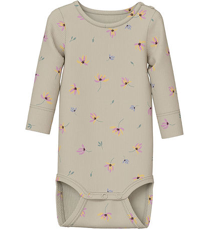 Name It Bodysuit l/s - Rib - NbfTasha - Summer Sand