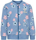 Hummel Cardigan - hmlRinna - Faded Denim w. Flowers