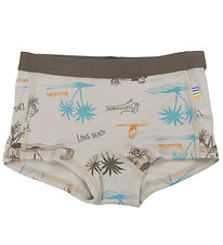 Joha Hipsters - Wool/Silk - Beige w. Print