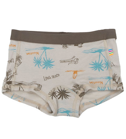 Joha Hipsters - Wool/Silk - Beige w. Print