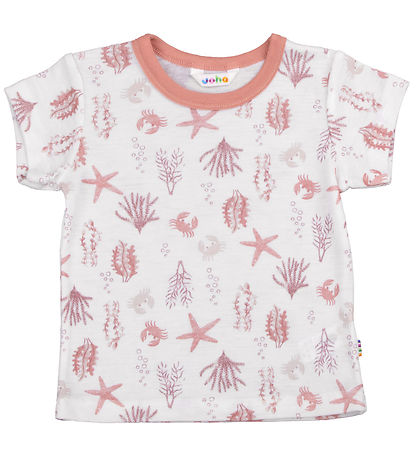 Joha T-shirt - Wool - Pink w. Print