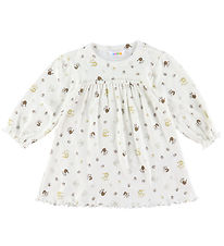 Robe Joha - Off White av. Imprimé