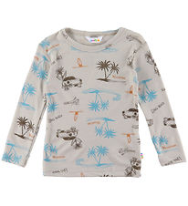 Joha Blouse - Wool/Silk - Beige w. Print